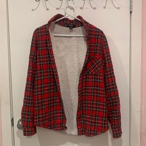 An urban heritage plaid cozy sweater